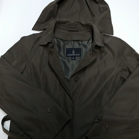 London Fog Jackets & Blazers - London Fog Lined Coat Size 12 Brown Suede